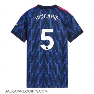Arsenal Piero Hincapie #5 Vieraspaita Naiset 2025-26 Lyhythihainen Arsenal Piero Hincapie #5 Vieraspaita Naiset 2025-26 Lyhythihainen